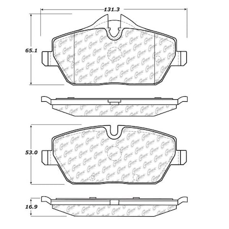 Centric Parts Posi-Quiet Ceramic Pads, 105.13080 105.13080